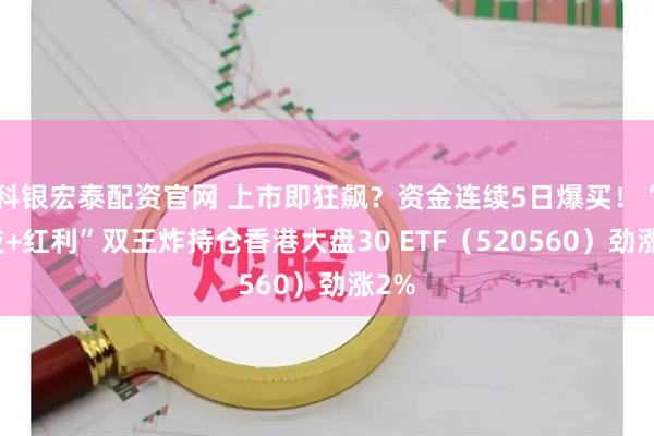 科银宏泰配资官网 上市即狂飙？资金连续5日爆买！“科技+红利”双王炸持仓香港大盘30 ETF（520560）劲涨2%
